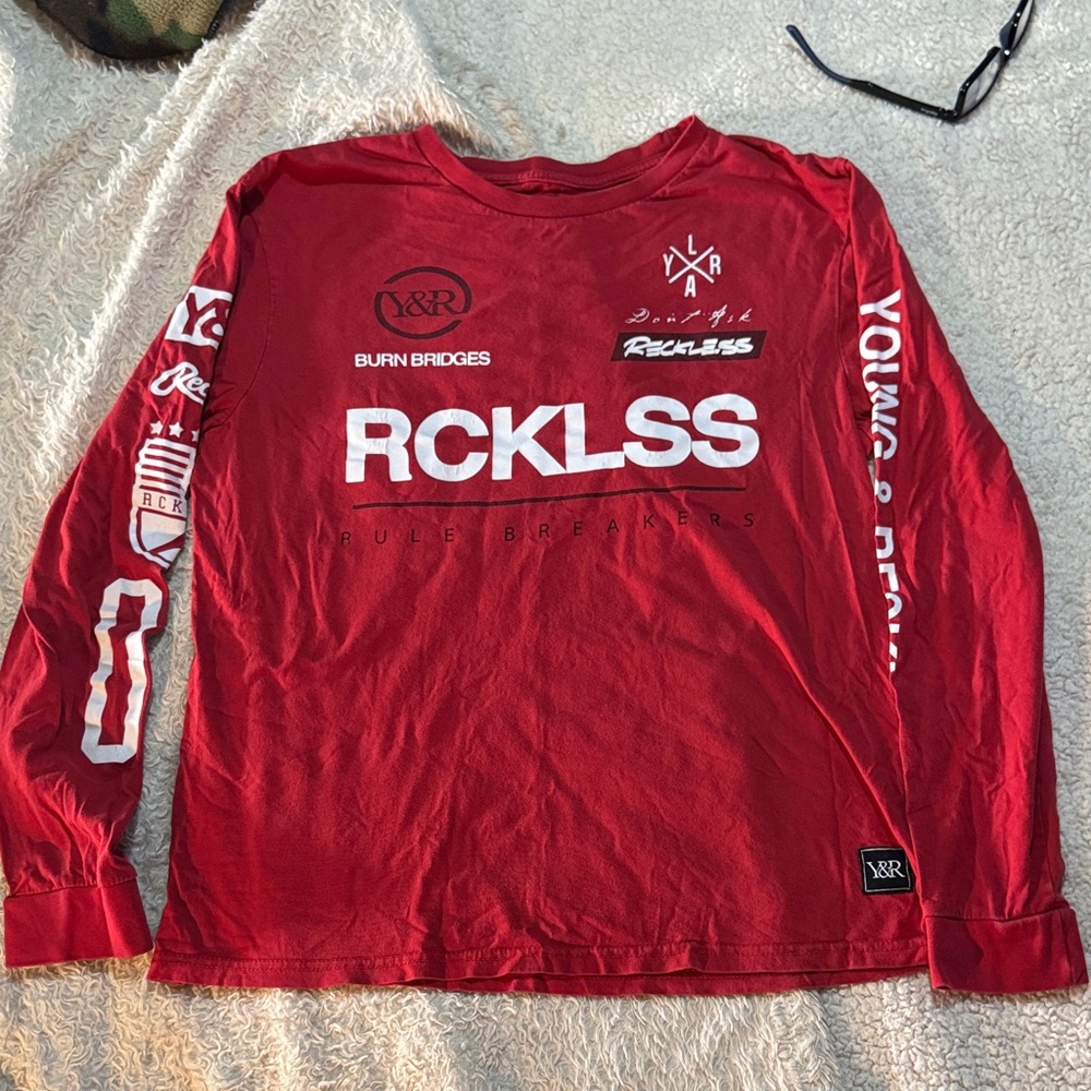 RCKLSS Red Long Sleeve Graphic Tee